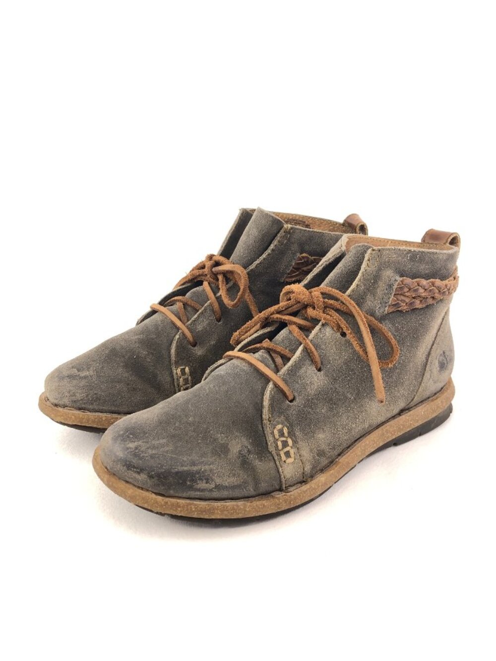 Born Temple II Brown Distressed Suede Ankle Boots 9 - Picture 3 of 13